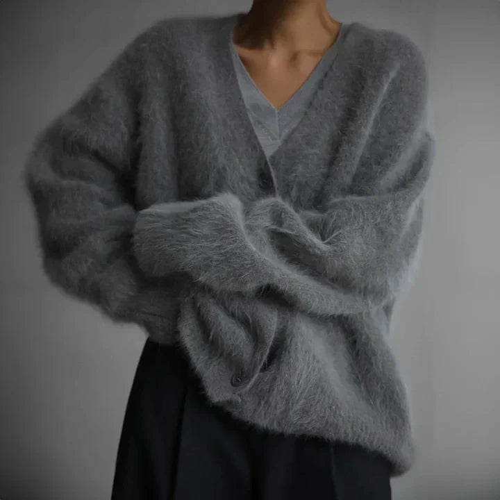 Damen Strickjacke mit offener Vorderseite und feinem Strickdesign