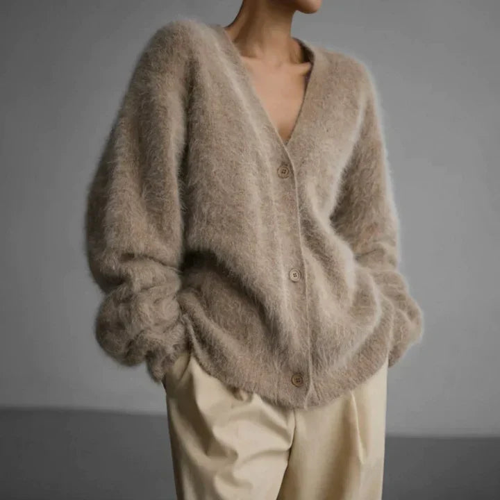 Damen Strickjacke mit offener Vorderseite und feinem Strickdesign