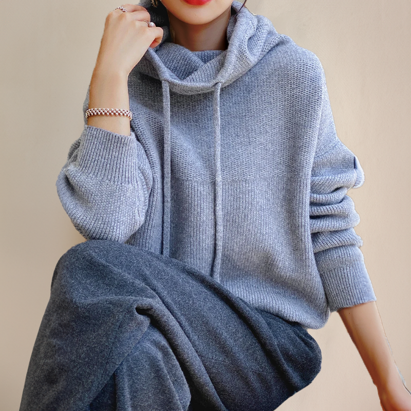 Damen Hoodie mit lockerer Passform und leichtem Kapuzendesign