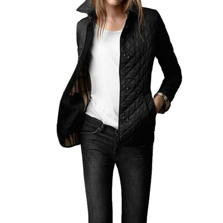 Damen Steppjacke mit Rautenmuster und leichtem Design