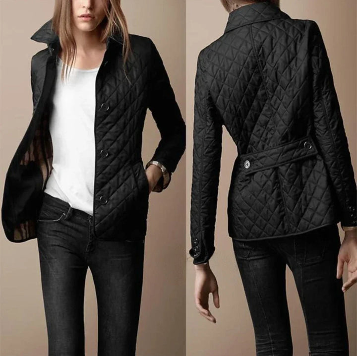 Damen Steppjacke mit Rautenmuster und leichtem Design
