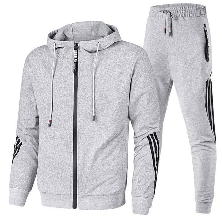 Herren Trainingsanzug zweiteilig mit Reißverschlussjacke und Elastikbundhose