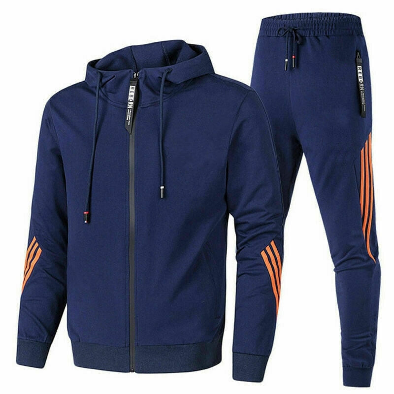 Herren Trainingsanzug zweiteilig mit Reißverschlussjacke und Elastikbundhose
