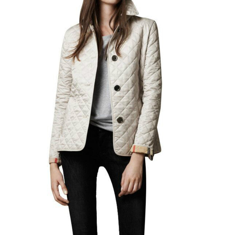 Damen Steppjacke mit Rautenmuster und leichtem Design