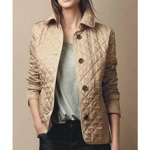 Damen Steppjacke mit Rautenmuster und leichtem Design
