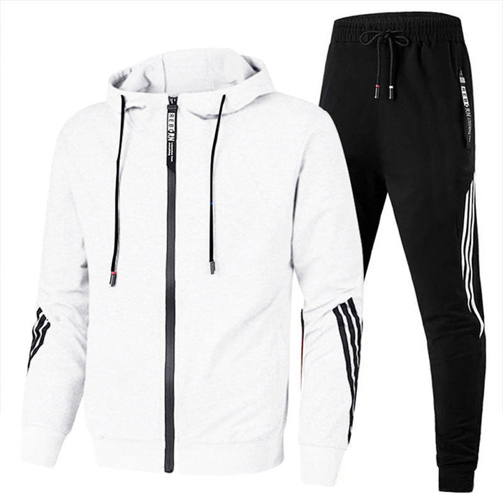 Herren Trainingsanzug zweiteilig mit Reißverschlussjacke und Elastikbundhose